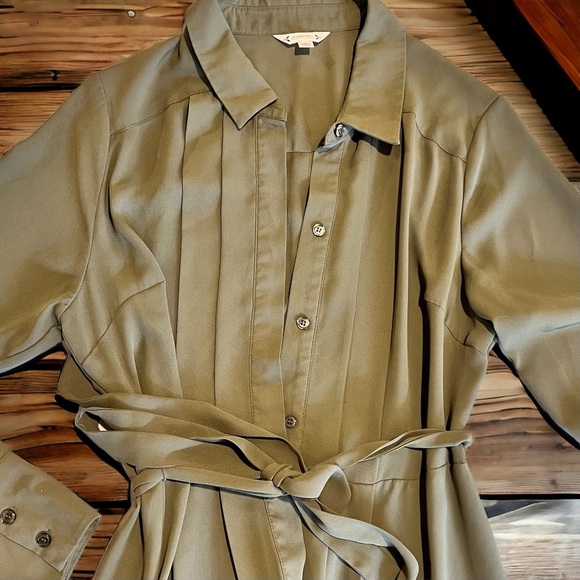 Beautiful Nanette Lepore Rayon Dress. Khaki Green. Super Soft Sz8 - Picture 8 of 15